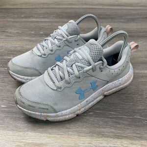 Big Girls Under Armour Assert 10 AC 'Paint Splatter' 3027092‎ Gray Size 7 Youth
